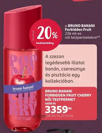 Rossmann Bruno banani forbidden fruit cherry női testpermet ajánlat