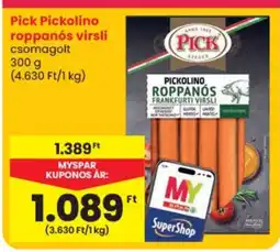 Spar Pick roppanós virsli ajánlat