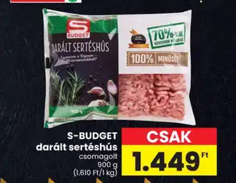 Spar S-budget darált sertéshús ajánlat