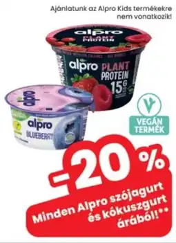 Interspar Alpro szójagurt és kókuszgurt ajánlat