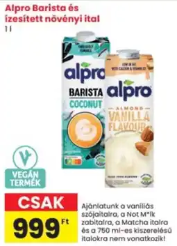 Interspar Alpro barista és ízesített növényi ital ajánlat