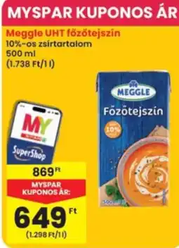 Interspar Meggle főzötejszín ajánlat
