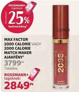 Rossmann max factor ajakfénnyel ajánlat