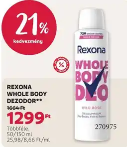 Rossmann Rexona whole body dezodor ajánlat