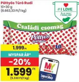 Spar Pöttys Túró Rudi ajánlat