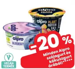 Spar Alpro szójagurt és kókuszgurt ajánlat