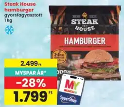 Interspar Steak House hamburger ajánlat