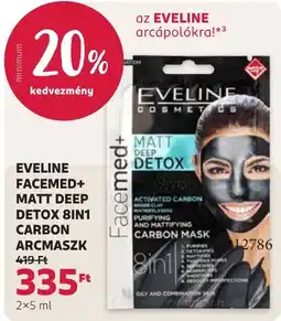 Rossmann eveline facemed+ matt deep detox 8in1 carbon arcmaszk ajánlat