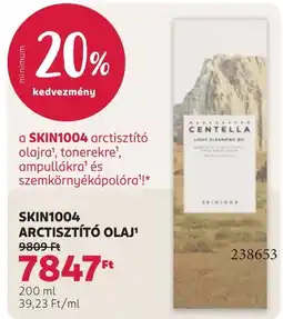 Rossmann Skin1004 arctisztító olaj ajánlat
