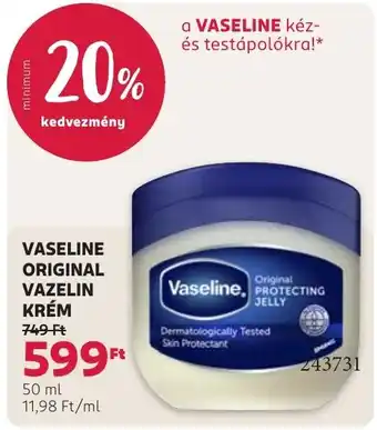 Vaseline original vazelin krém