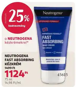 Rossmann Neutrogena fast absorbing kézkrém ajánlat