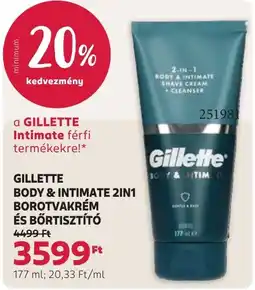 Rossmann gillette body & intimate 2in1 ajánlat
