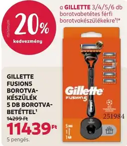 Rossmann gillette fusions5 borotvákészülék ajánlat