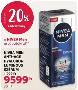 Rossmann nivea men anti-age hyaluron luminous szérum ajánlat