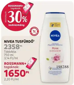 Rossmann Nivea tusfürdő ajánlat