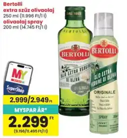 Interspar Bertolli extra szűz olivaolaj ajánlat