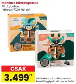 Interspar Mantaro kávékapszula ajánlat