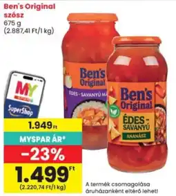 Interspar Ben's Original szósz ajánlat