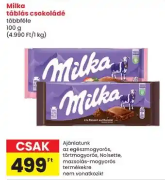 Interspar Milka táblás csokoládé ajánlat