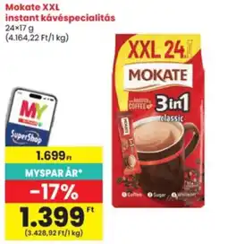 Interspar Mokate xxl instant kávéspecialitás ajánlat