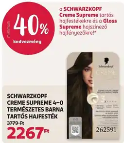 Rossmann Schwarzkopf creme supreme tartós hajfesték ajánlat