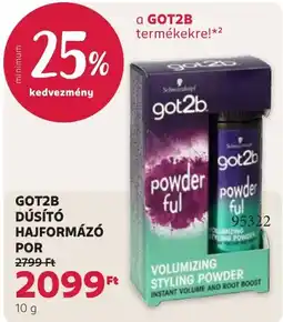 Rossmann got2b dúsító hajformázó por ajánlat