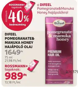 Rossmann Difeel hajápoló olaj ajánlat