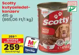Spar Scotty kutyaeledel-konzerv ajánlat