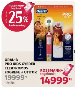 Rossmann oral-b pro kids gyerek elektromos fogkefe + utitok ajánlat