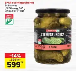 Interspar Spar csemegeuborka ajánlat
