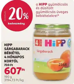 Rossmann Hipp sárgabarack bébiételek ajánlat