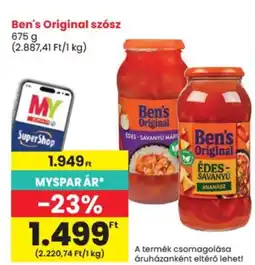 Spar Ben's Original szósz ajánlat