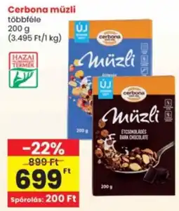 Interspar Cerbona műzli ajánlat