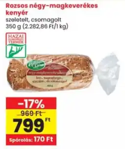 Interspar Lépve rozsos négy-magkeverékes kenyer ajánlat