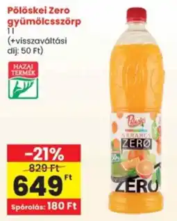 Interspar Pölöskei gyümölcsszörp ajánlat