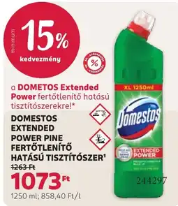 Rossmann Domestos extended power pine fertőtlenítő hatású tisztítószer ajánlat