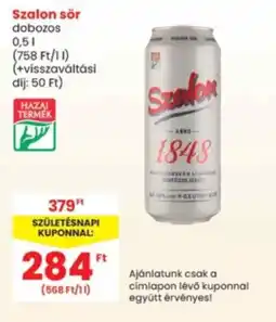 Interspar Szalon sör ajánlat