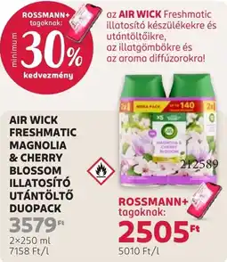 Rossmann air Wick freshmatic illatosító utántöltő ajánlat