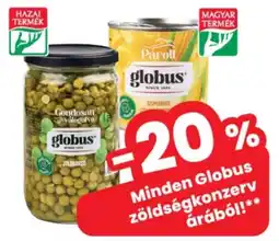 Spar Globus zöldségkonzerv ajánlat