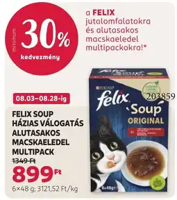 Rossmann felix soup házias válogatás alutasakos macskaeledel multipack ajánlat