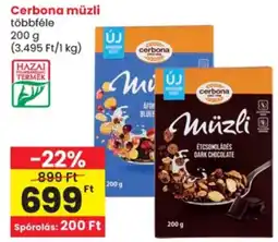 Spar Cerbona müzli ajánlat