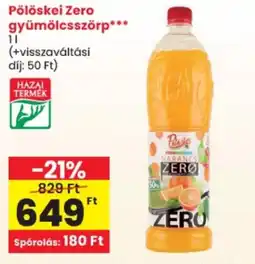 Spar Pölöskei gyümölcsszörp ajánlat
