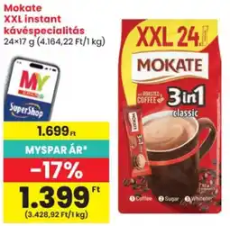 Spar Mokate xxl instant kávéspecialitás ajánlat