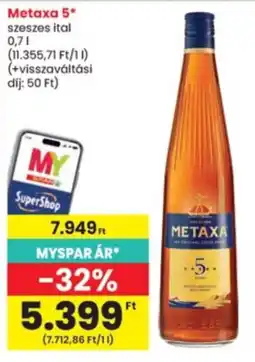 Interspar Metaxa 5* szeszes ital ajánlat