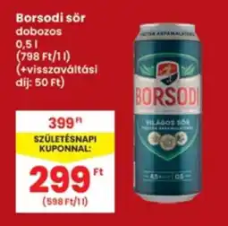 Interspar Borsodi sör ajánlat
