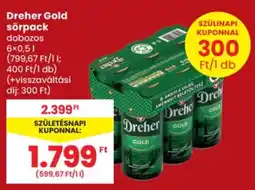 Spar Dreher gold sörpack ajánlat