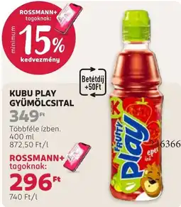 Rossmann Kubu play gyümölcsital ajánlat