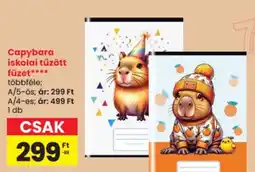 Spar Capybara iskolai tűzött füzet ajánlat