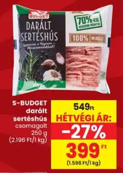 Spar Budget darált sertéshús ajánlat