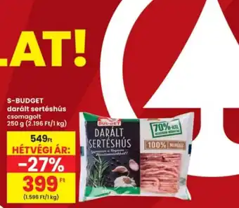 Interspar Budget darált sertéshús ajánlat